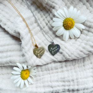 Collier « Mamie je t&rsquo;aime » acier inoxydable