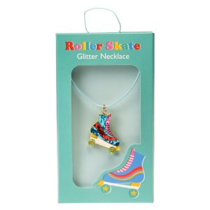 Collier glitter roller skate