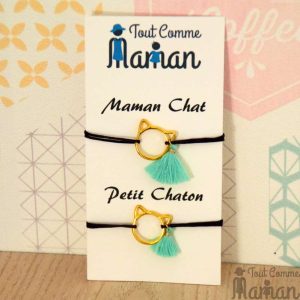 Duo de bracelets CHAT couleur doré