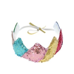Couronne à sequins multicolore