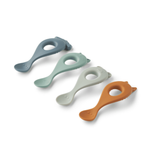 CUILLERES BEBE LOT DE 4 | Whale blue