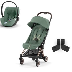 Pack Coya Rose gold Green + Adaptateur + Cloud T I-Size Green – Cybex