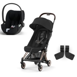 Pack Coya Rosegold Black + Adaptateur + Cloud T I-Size Black- Cybex