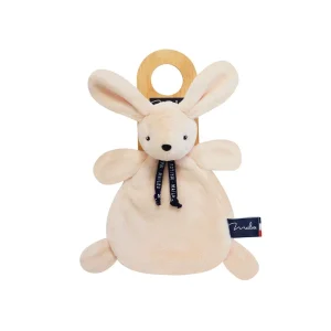 Doudou Lapin ivoire Dorlotin 22 cm – Fait main en France