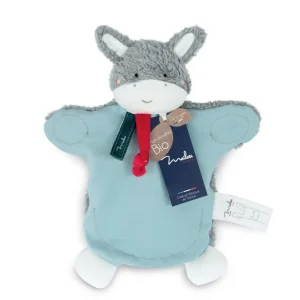 Doudou marionnette Âne coton bio – Doudou plat Maïlou