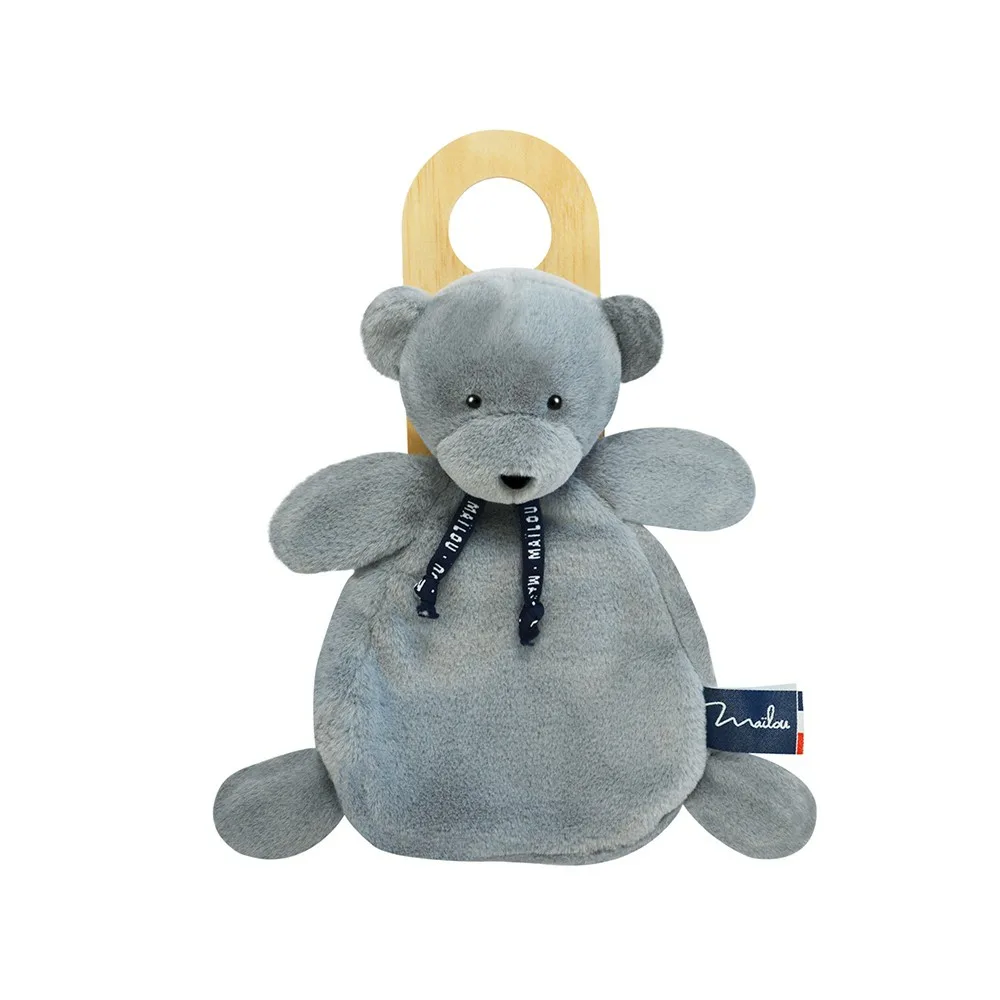 Doudou ours gris Dorlotin – Peluche douce made in Bretagne