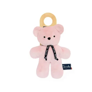Doudou ours rose artisanal – Peluche Dorlotin Bretagne