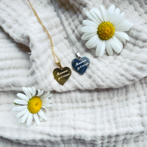 Collier « Maman je t&rsquo;aime » acier inoxydable