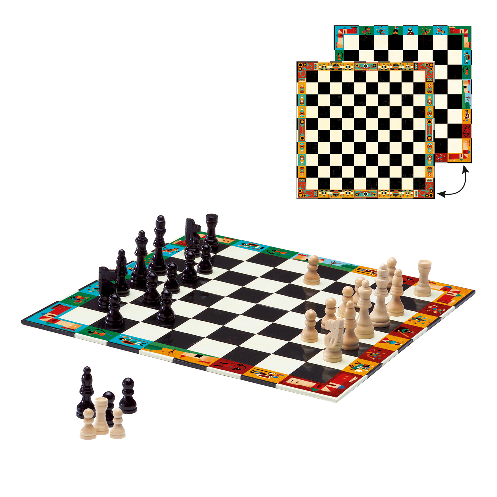 Jeu Classique d’ Echecs et Dames – DJECO – DJ05225 – Image 4