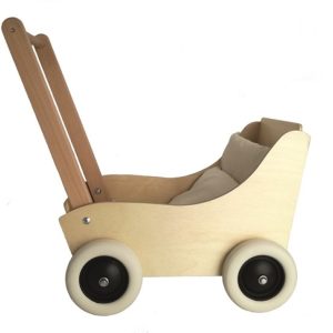 Landau En Hetre Avec Tissu Naturel – Egmont Toys – 700208