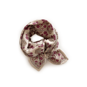 BIG FOULARD LATIKA | Bouton d’or – Coquillage