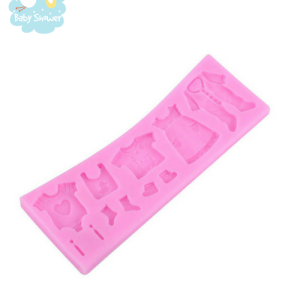 Gâteau baby shower: moule en silicone 10 vêtements
