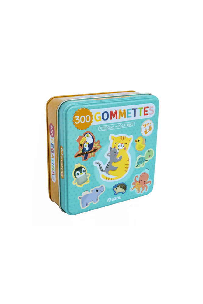 GOMMETTES BOITE METAL | Bebes animaux