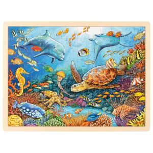 Puzzle en bois Grande barrière de corail 96 pièces  – 57432 – GOKI