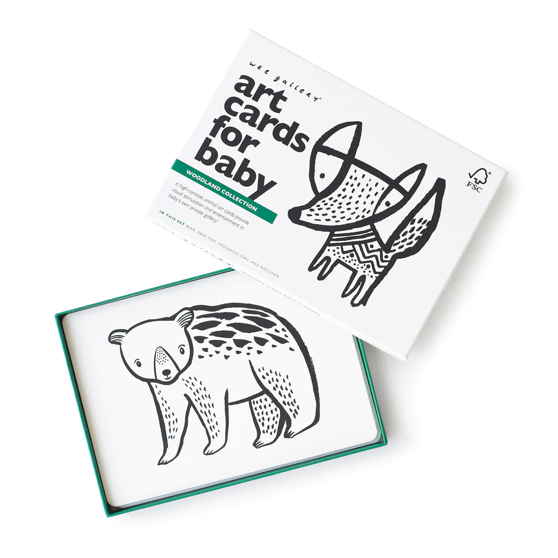 Carte noir & blanc woodland