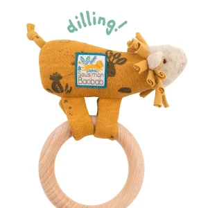 Hochet anneau bois Lion Moulin Roty – 669006