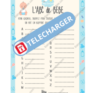 Activité baby shower: l’ABC de bébé