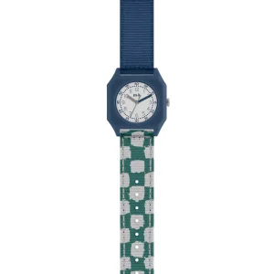 Montre Checker – Bleu