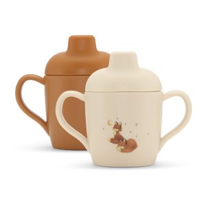 Lot 2 tasses à bec renard