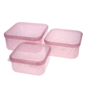 Lot de 3 lunch box paillettes