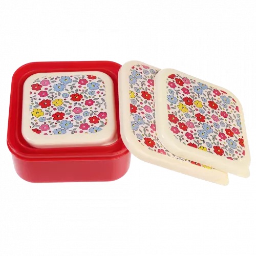 3 lunchbox – Fleurs rouges – Image 3