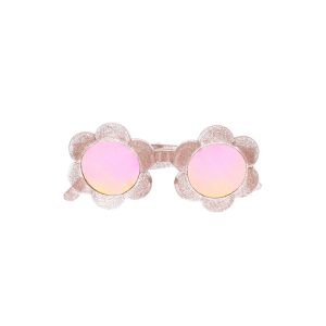 Lunettes de soleil fleur glitter rose
