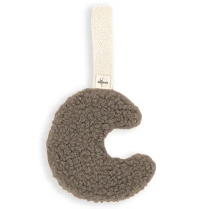 Attache tétine lune taupe
