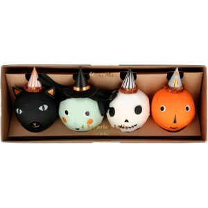 4 boules surprises vintage Halloween