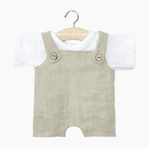 Ensemble salopette Antonin + t-shirt – Lin naturel