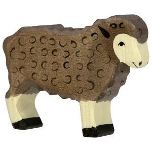 Mouton, debout, noir – Holztiger – 80075