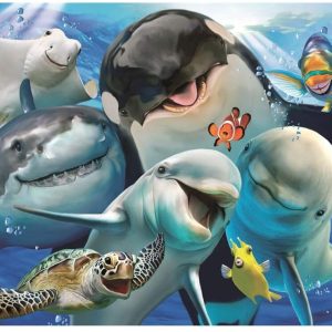 Puzzle lenticulaire 3D selfie animaux de l’océan 48 pces – 5110542