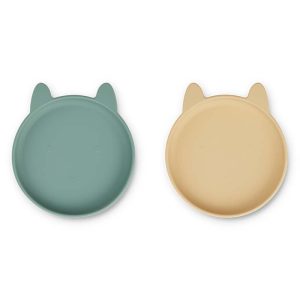 Lot de 2 assiettes plates lapin peppermint Olivia