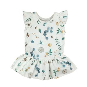 Robe manches courtes à volants bébé/enfant