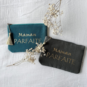 Pochette « Maman PARFAITE » gaze de coton