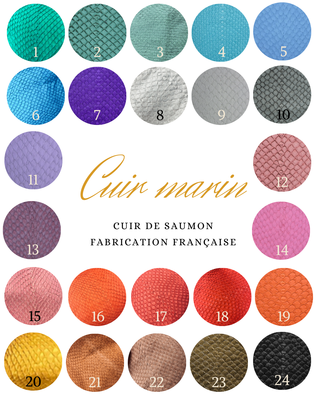 Léna – Boucles d’Oreilles en Cuir Marin – Image 3