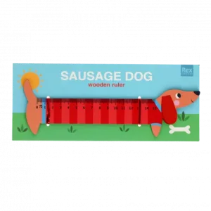 Règle en bois – Chien saucisse