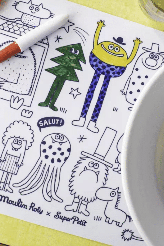 SET DE TABLE A COLORIER | Petit monstre