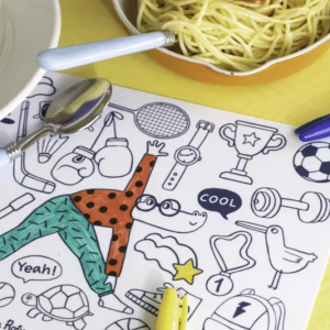 SET DE TABLE A COLORIER | Sport