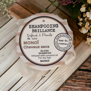 Shampoing solide brillance au Monoï et infusé à l&rsquo;huile de coco