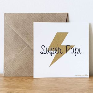 Carte Super papi – éclair