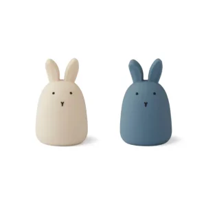 LOT 2 VEILLEUSES CALLIE | Lapin sable et bleu