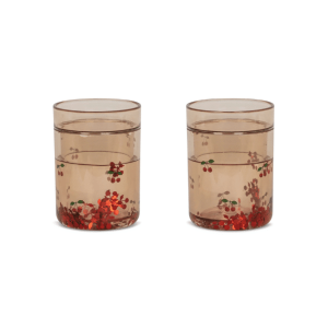VERRE A PAILLETTES LOT DE 2 | Cerise