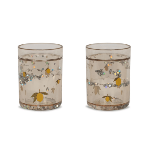 VERRE A PAILLETTES LOT DE 2 | Citron
