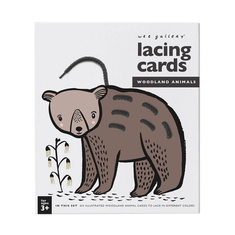 Carte à lacer – animaux des bois