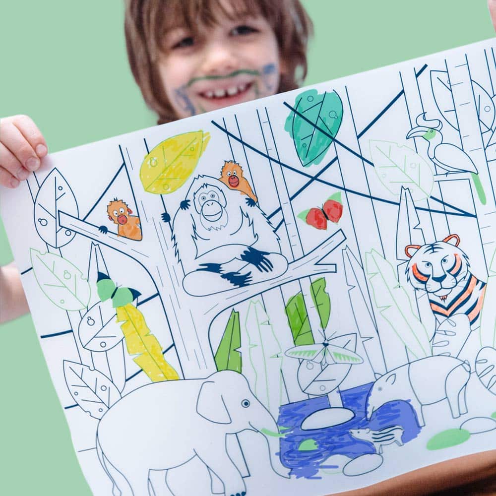Set en silicone à colorier Jungle Asie du Sud – Image 3